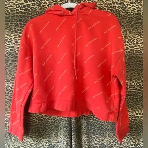 Obey world wide crop hoodie